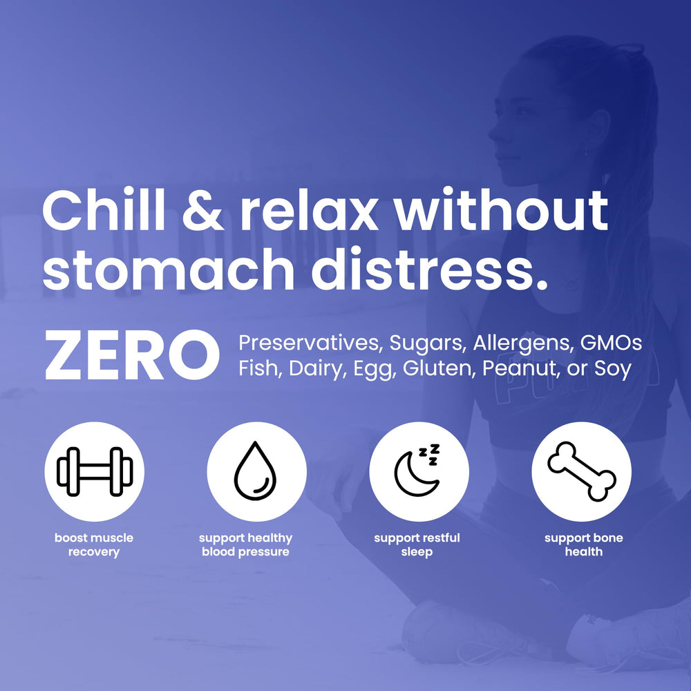 Bottle of UpNourish Magnesium Glycinate chelate capsules