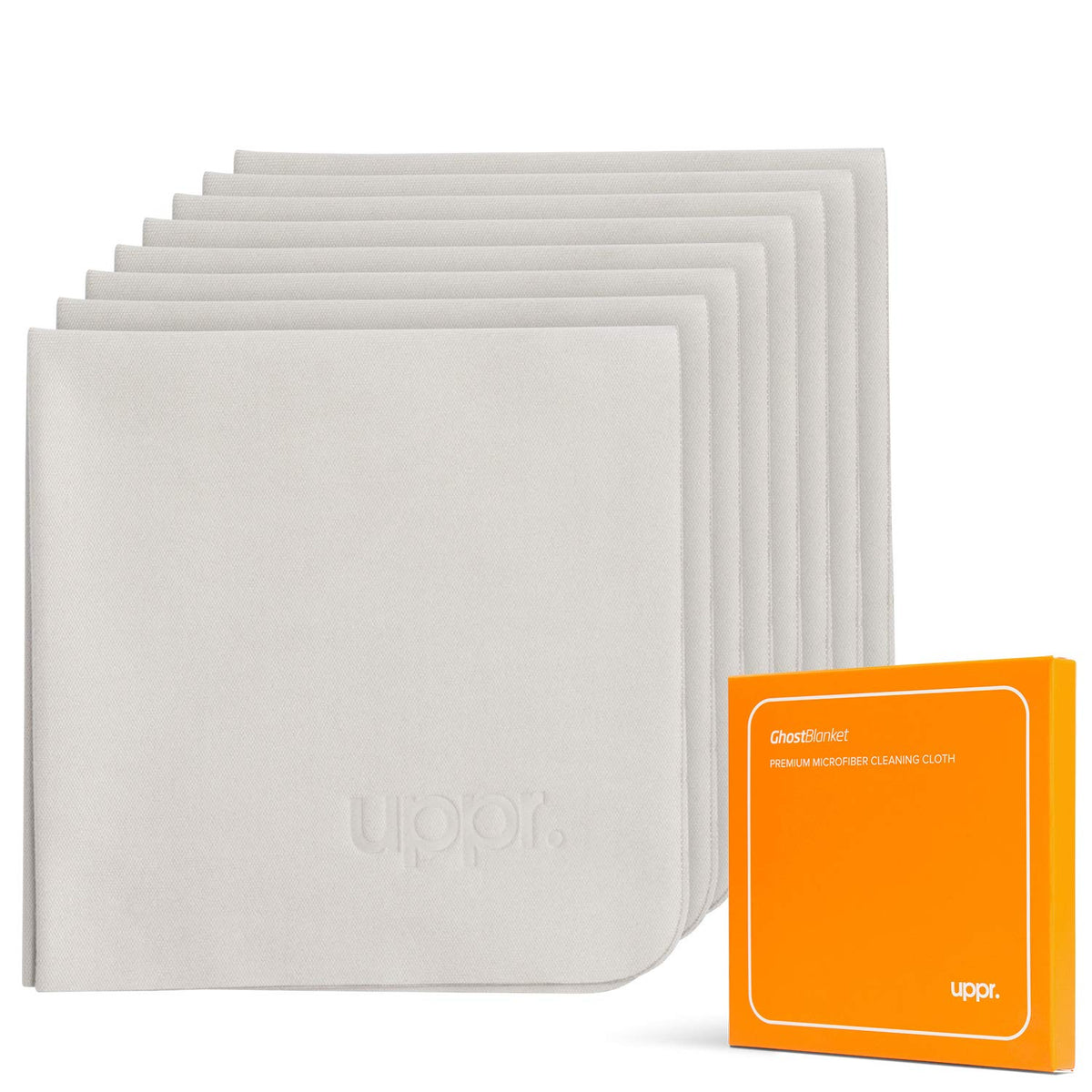 UPPERCASE GhostBlanket microfiber cleaning cloths - 8 pack, front view