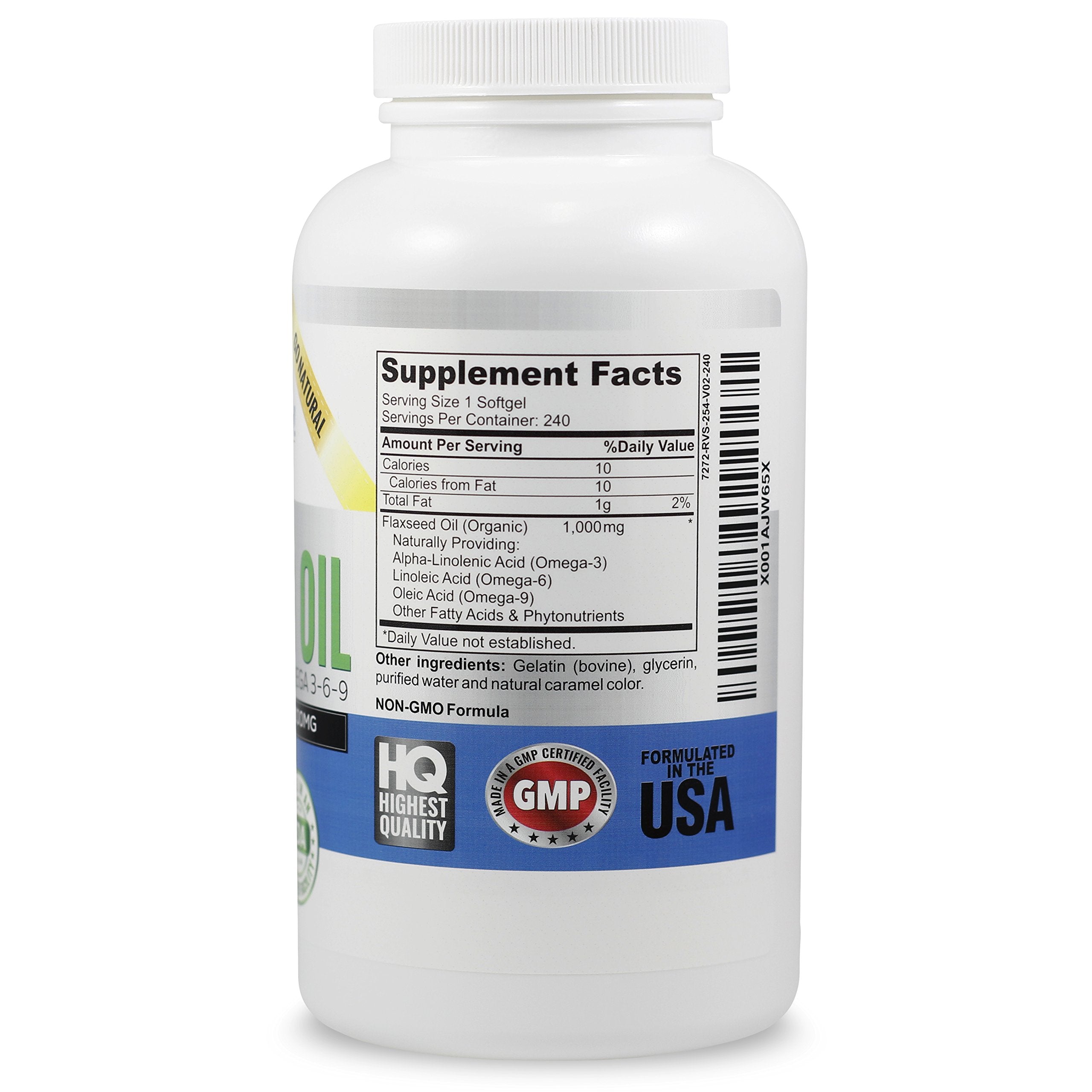 Ingredients and supplement facts panel