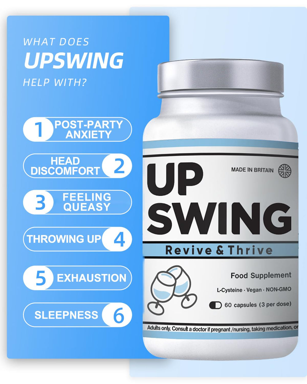 Close-up of L-Cysteine HCL in Upswing