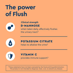 Uqora Flush with d-mannose ingredients