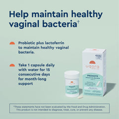 Uqora Promote vaginal probiotic supplement bottle
