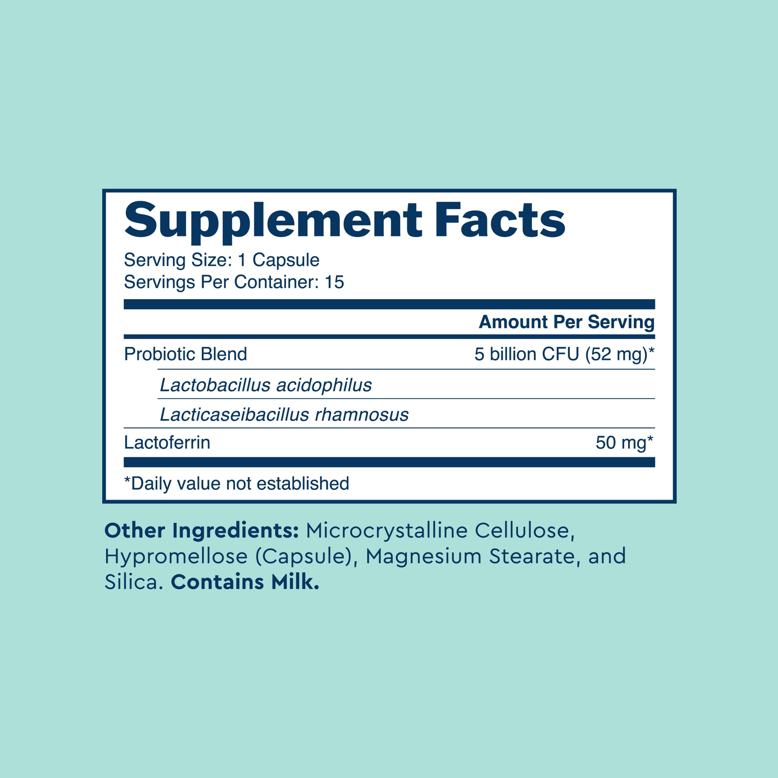 Ingredients visual highlighting D-mannose, vitamin C, green tea extract