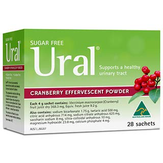 Ural Cranberry Effervescent Powder 28-sachet pack (4 g per sachet)