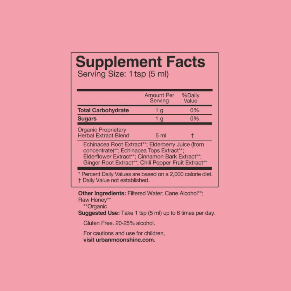 Usage shot showing a 1 tsp serving size for Immune Zoom