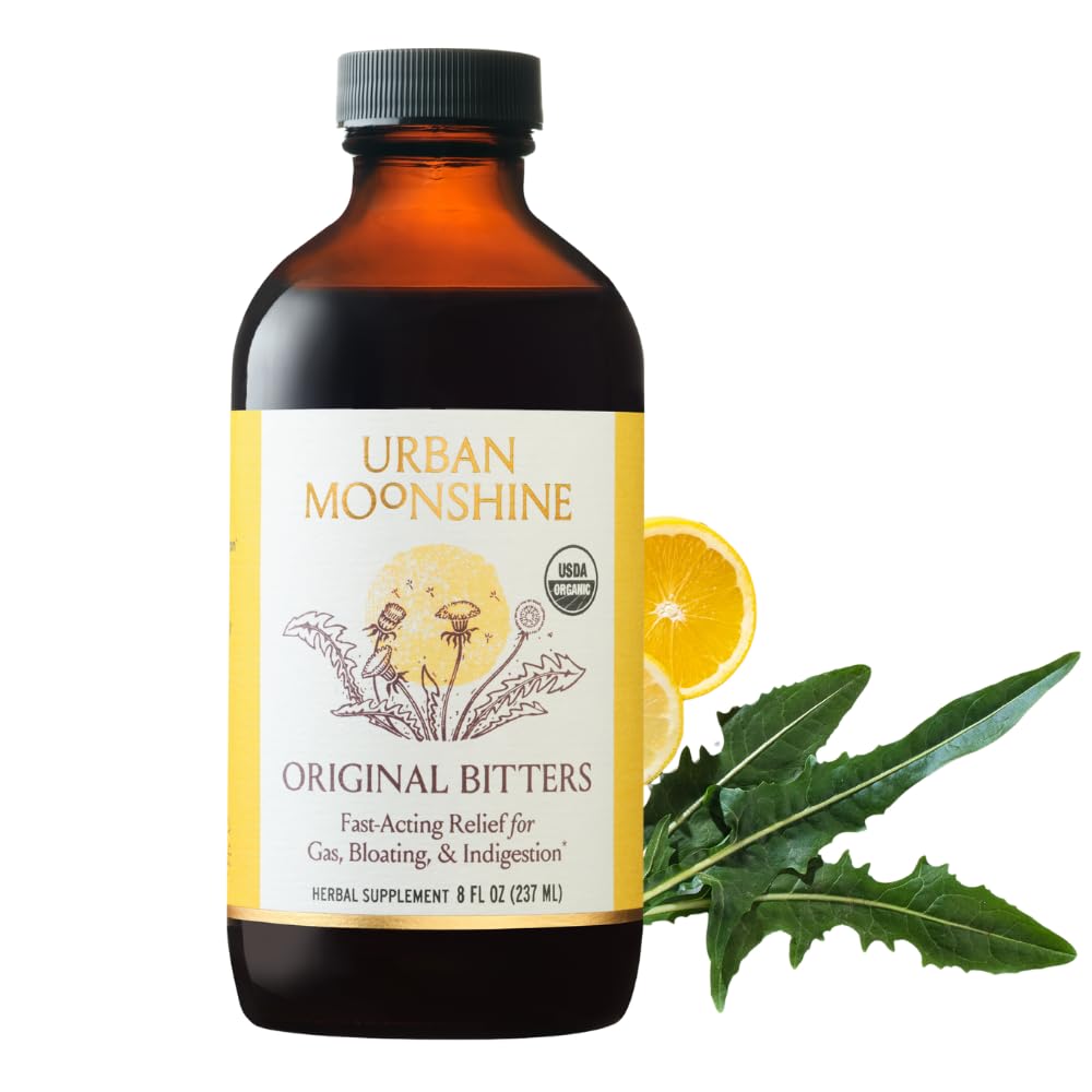 Urban Moonshine Original Digestive Bitters 8 oz bottle on white background
