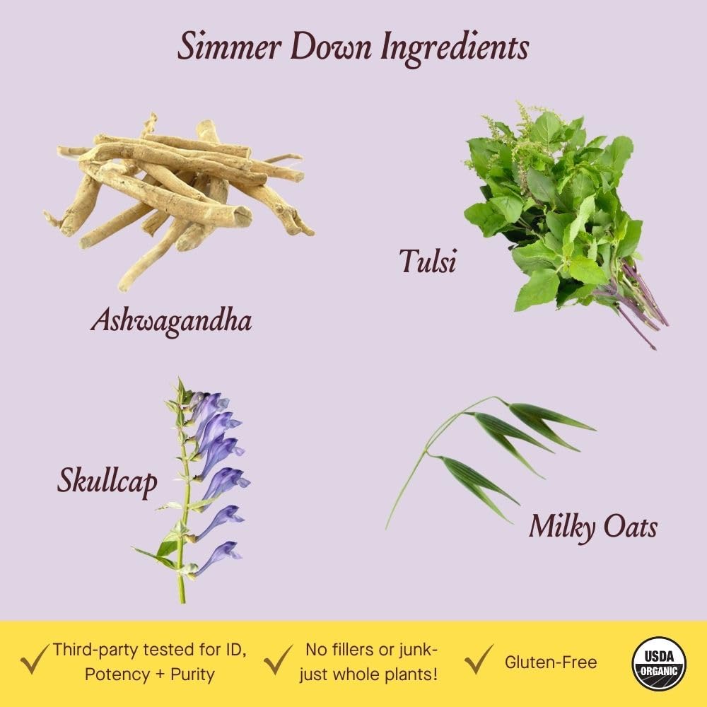 Ingredient list for Urban Moonshine Simmer Down Tonic