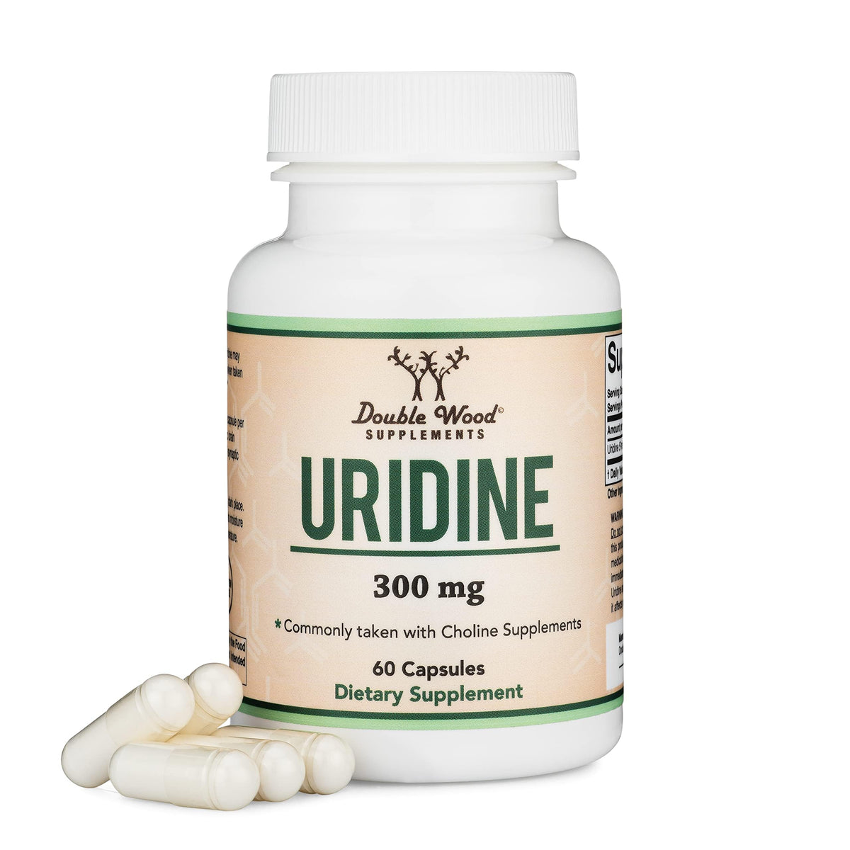 Uridine Monophosphate 300mg bottle and capsules