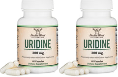 Uridine Monophosphate 300mg bottle, 60 capsules, two-pack