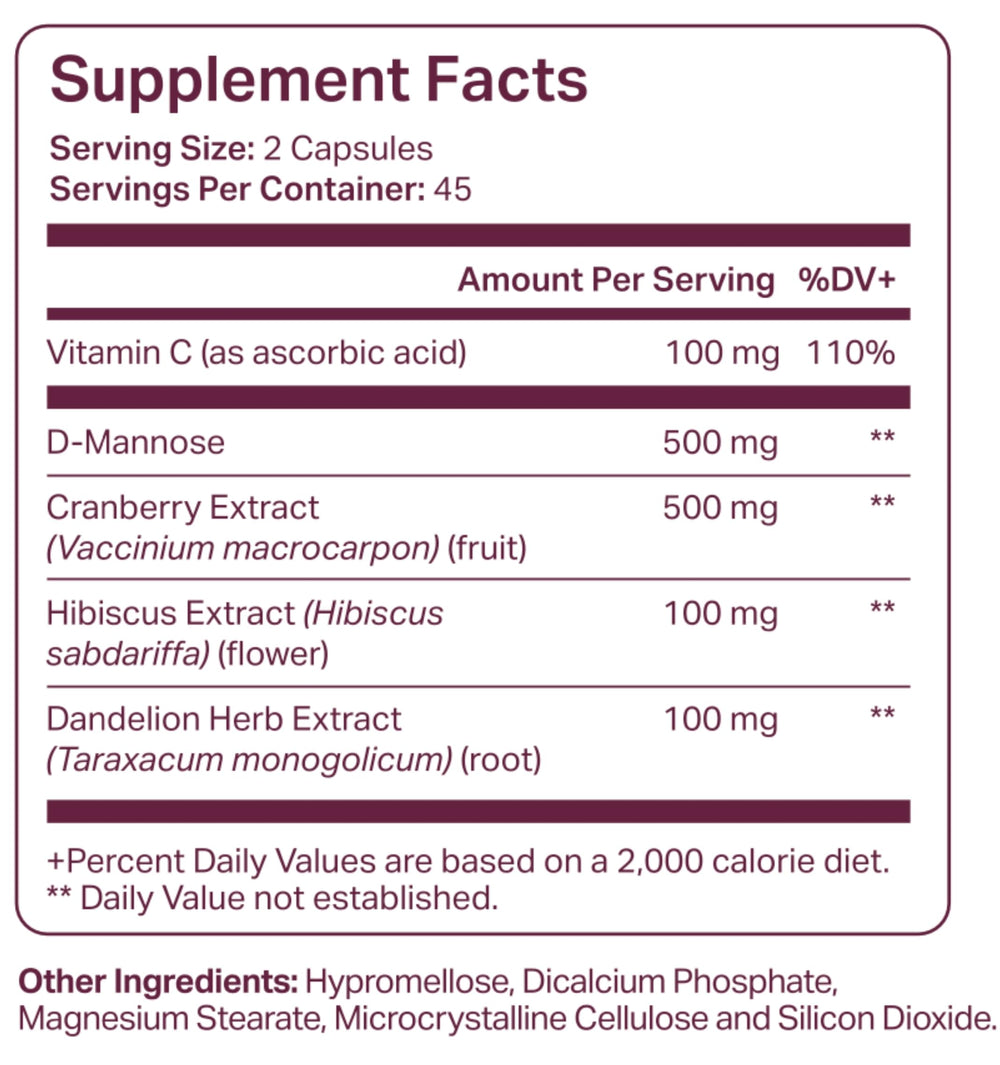 USA-made urinary tract health supplement bottle with lifetime guarantee