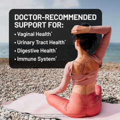 Graphic depicting urinary and vaginal health support