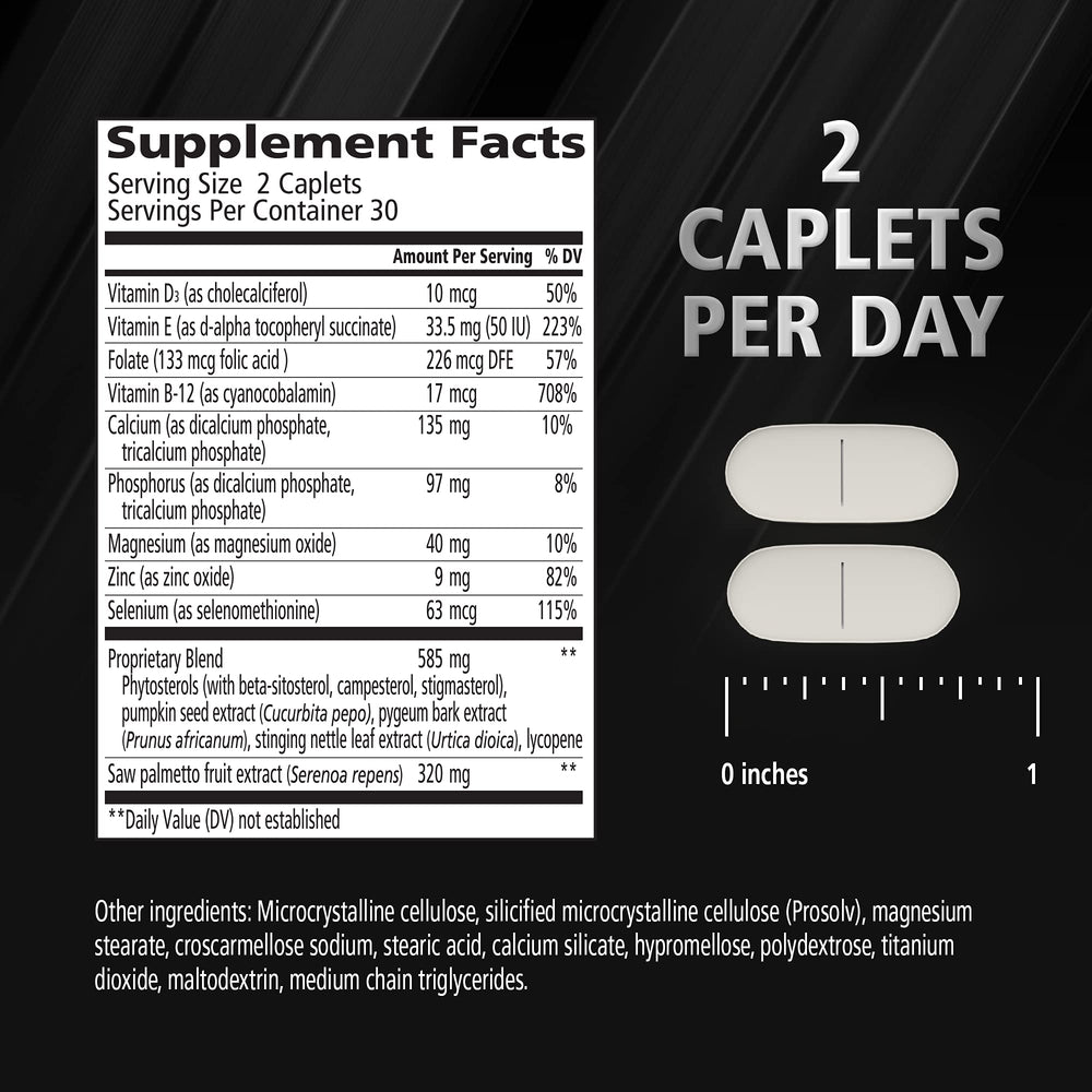 Urinozinc Prostate Plus 60-count bottle and packaging