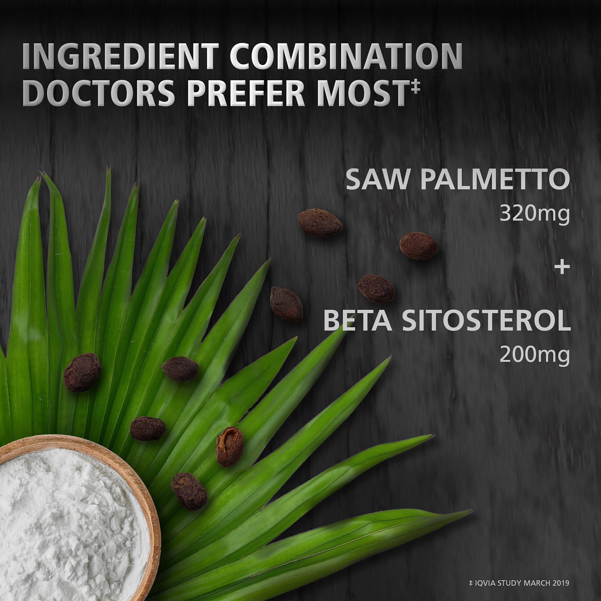 Saw Palmetto and Beta Sitosterol tablets for prostate health