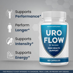 Front label of UroFlow Capsules bottle