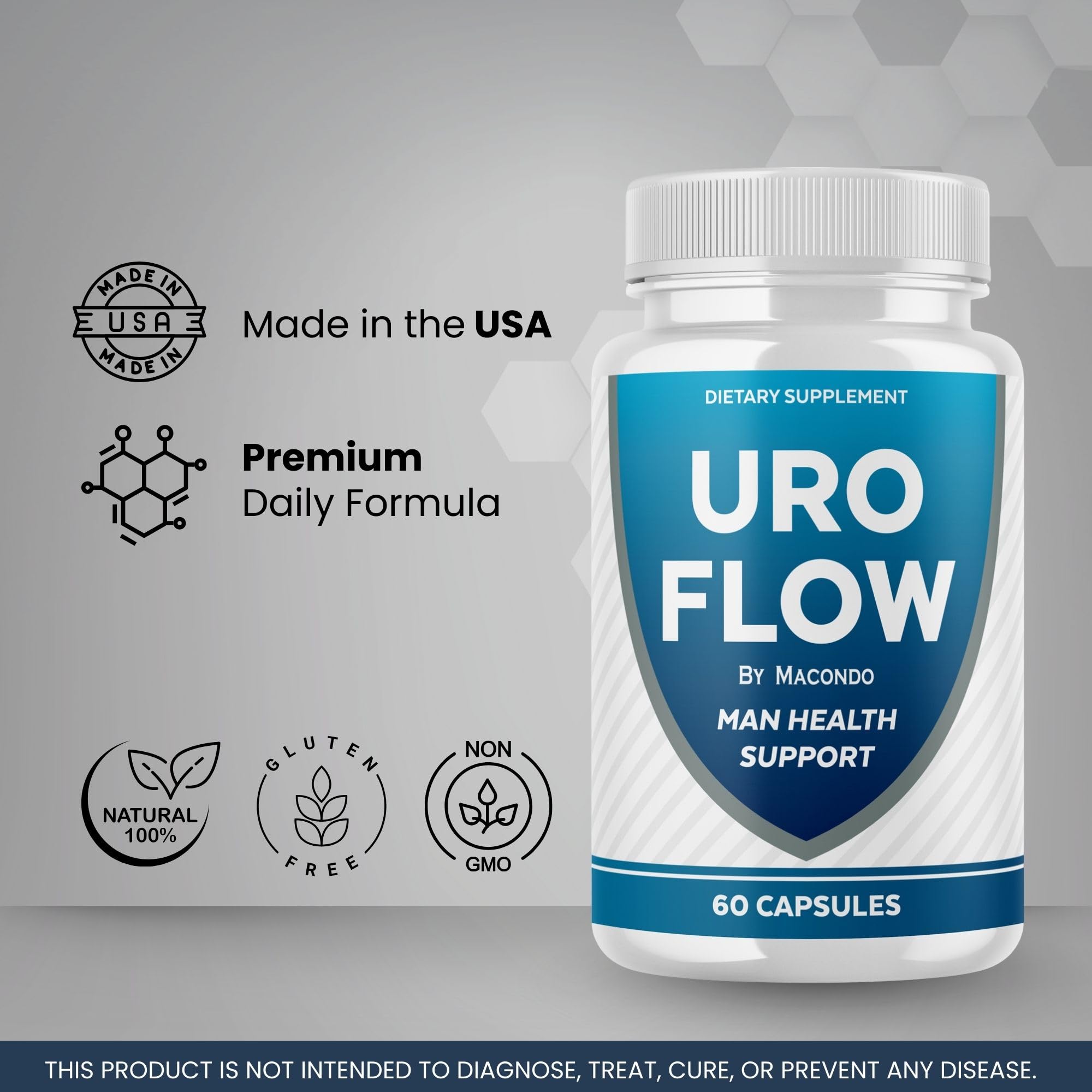 UroFlow Capsules packaging shown with bottles