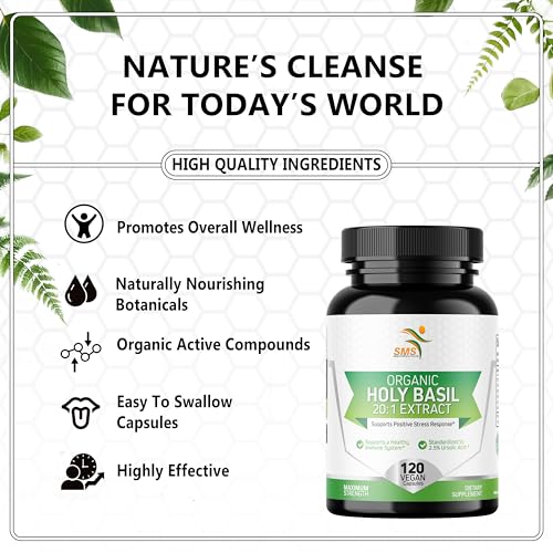 Ursolic acid content label showing 2.5% on Tulsi extract