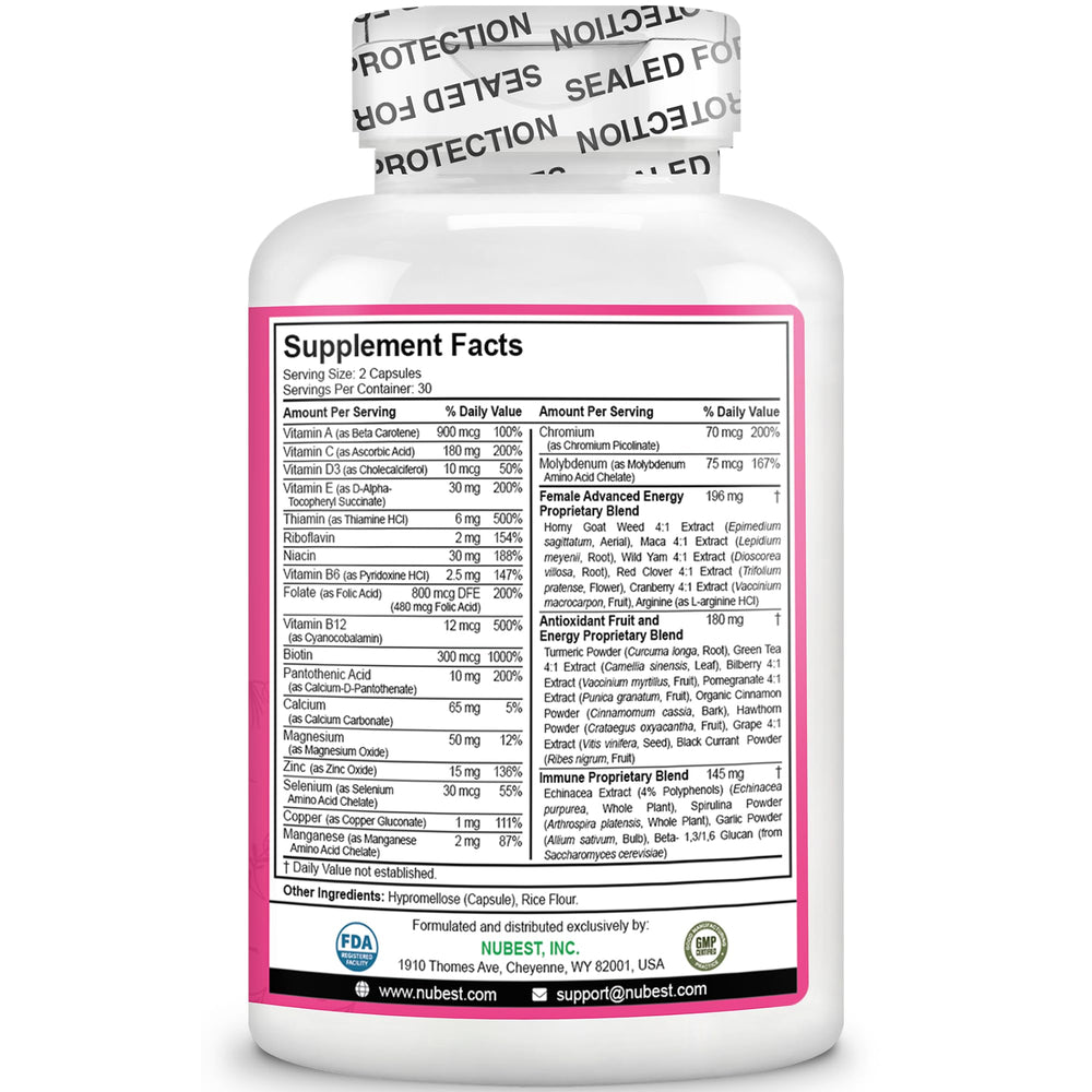 Packaging and USA FDA-registered facility badge