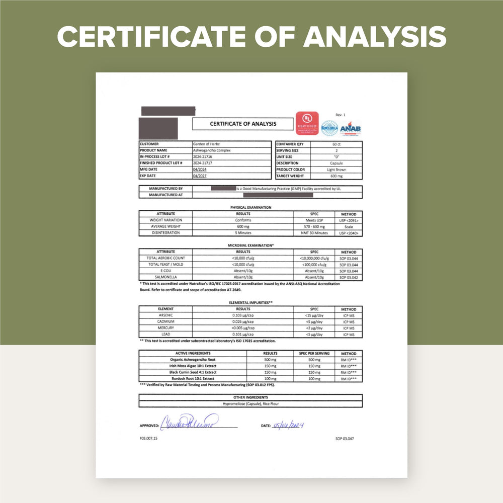 Manufacturing facilities in the USA with GMP and ISO certifications