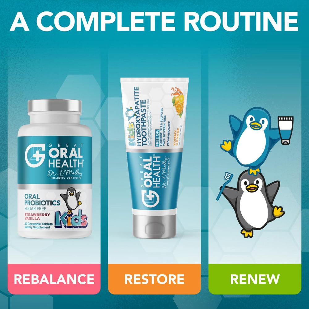 USA-made dental probiotics for kids packaging