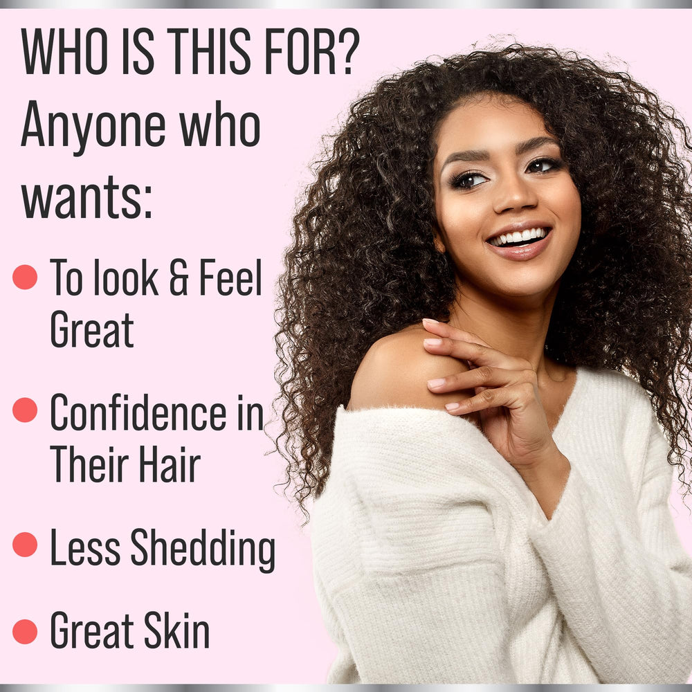 Packaging indicating USA-made and GMP-certified hair vitamins