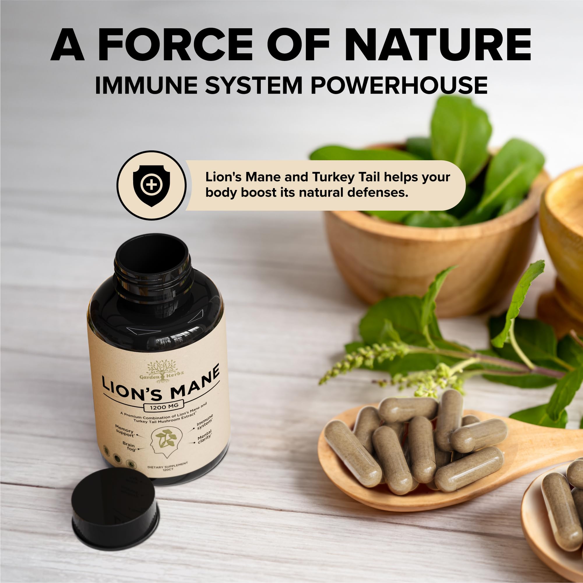USA-made GMP facility concept image with supplement bottle