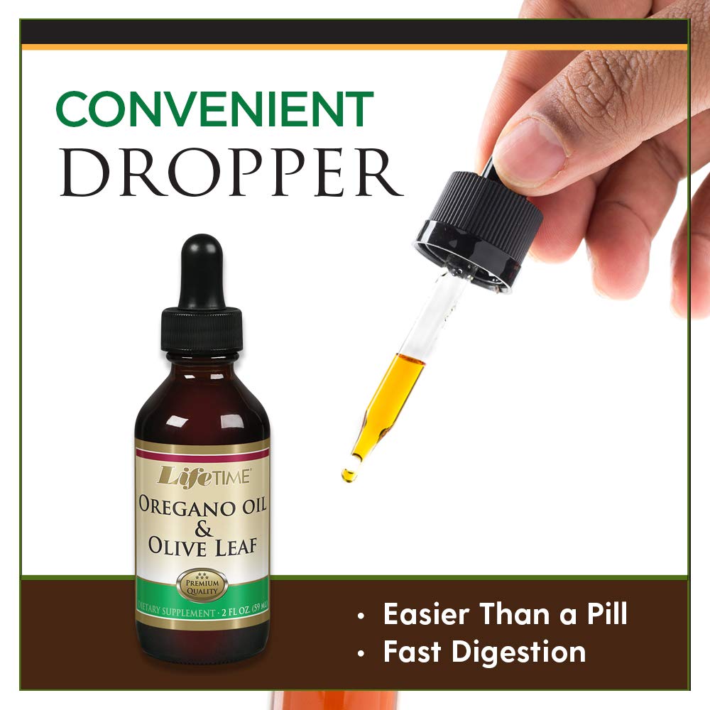USA-made label on immune support oregano and olive leaf drops
