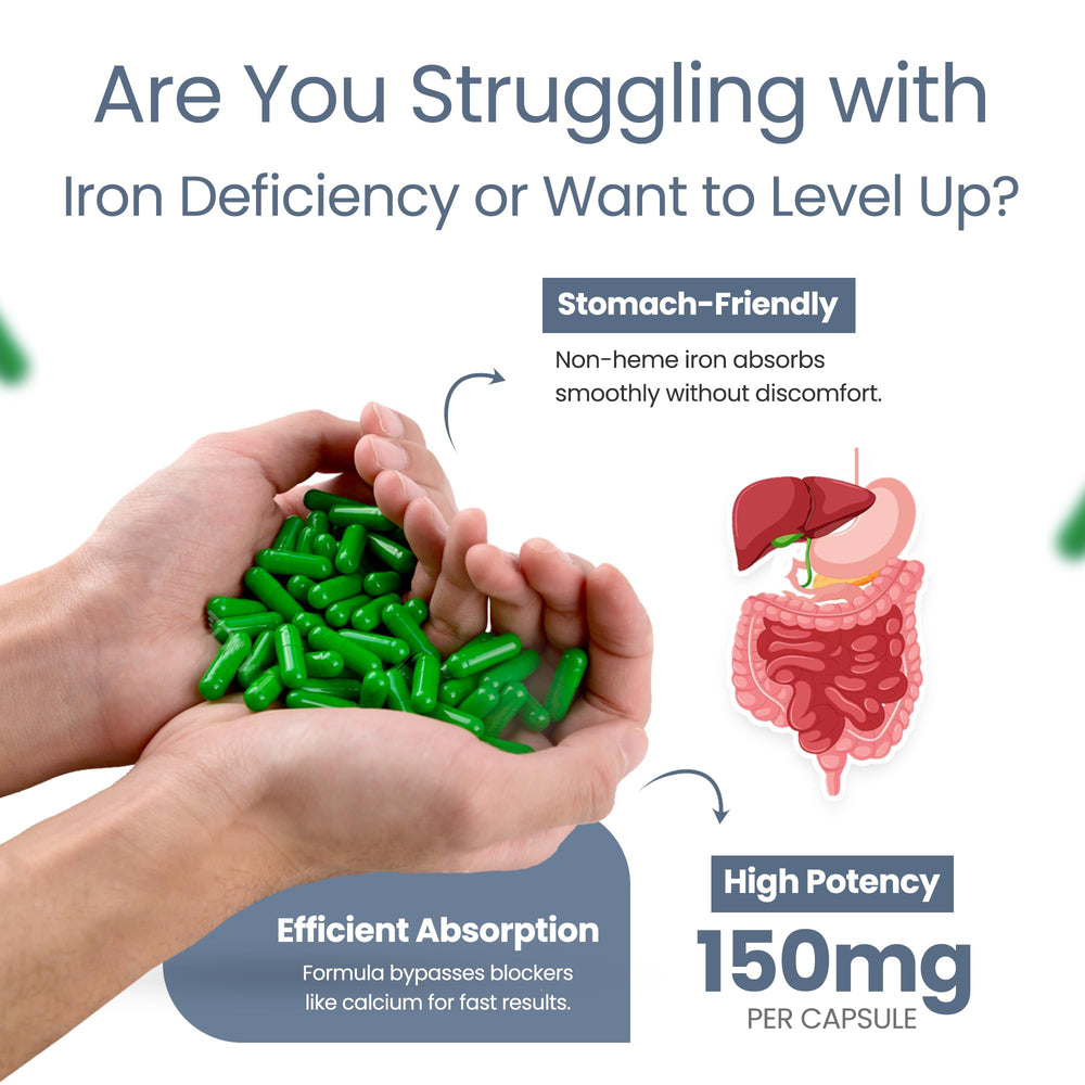 Made in the USA iron supplement bottle