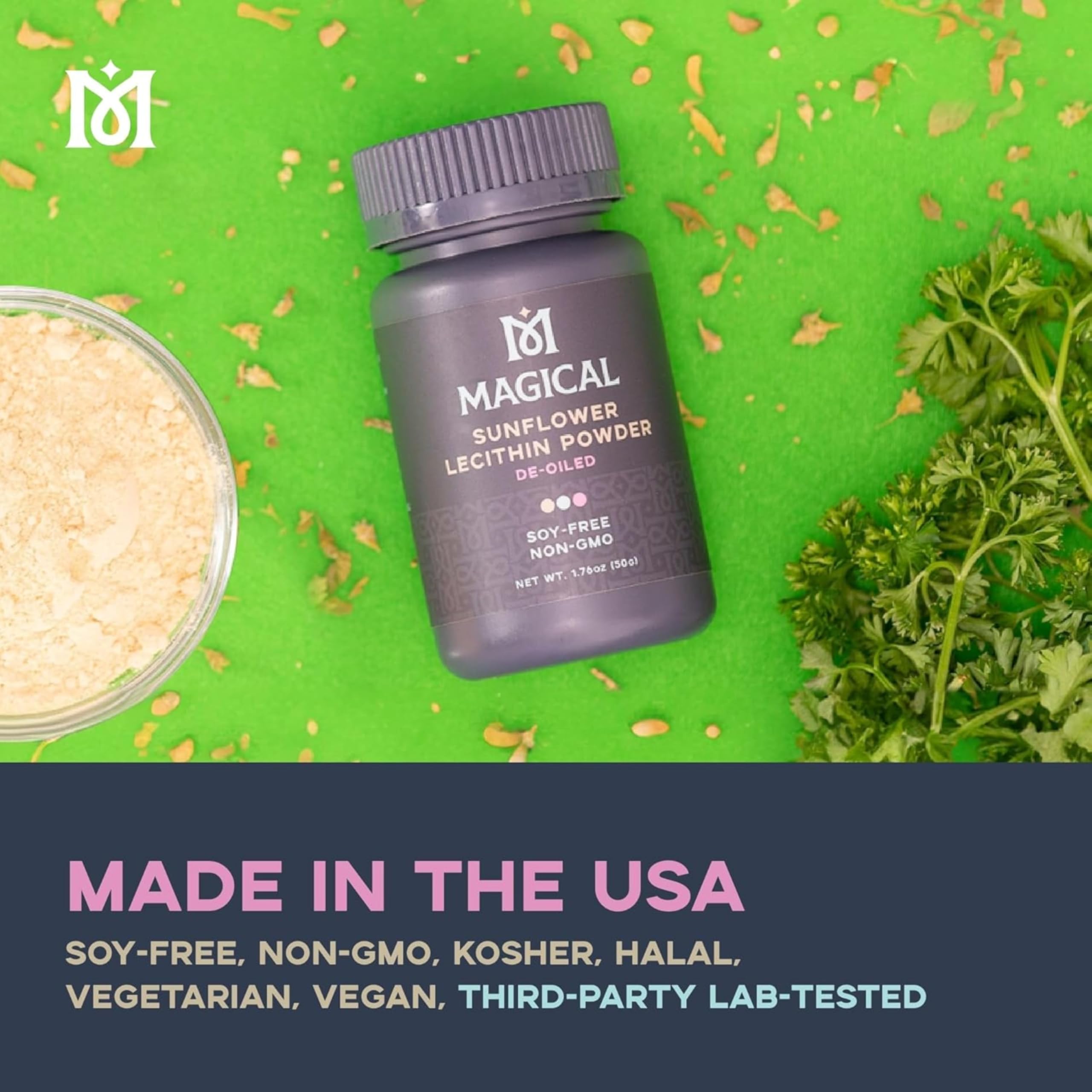 USA-made sunflower lecithin powder bulk with lab testing