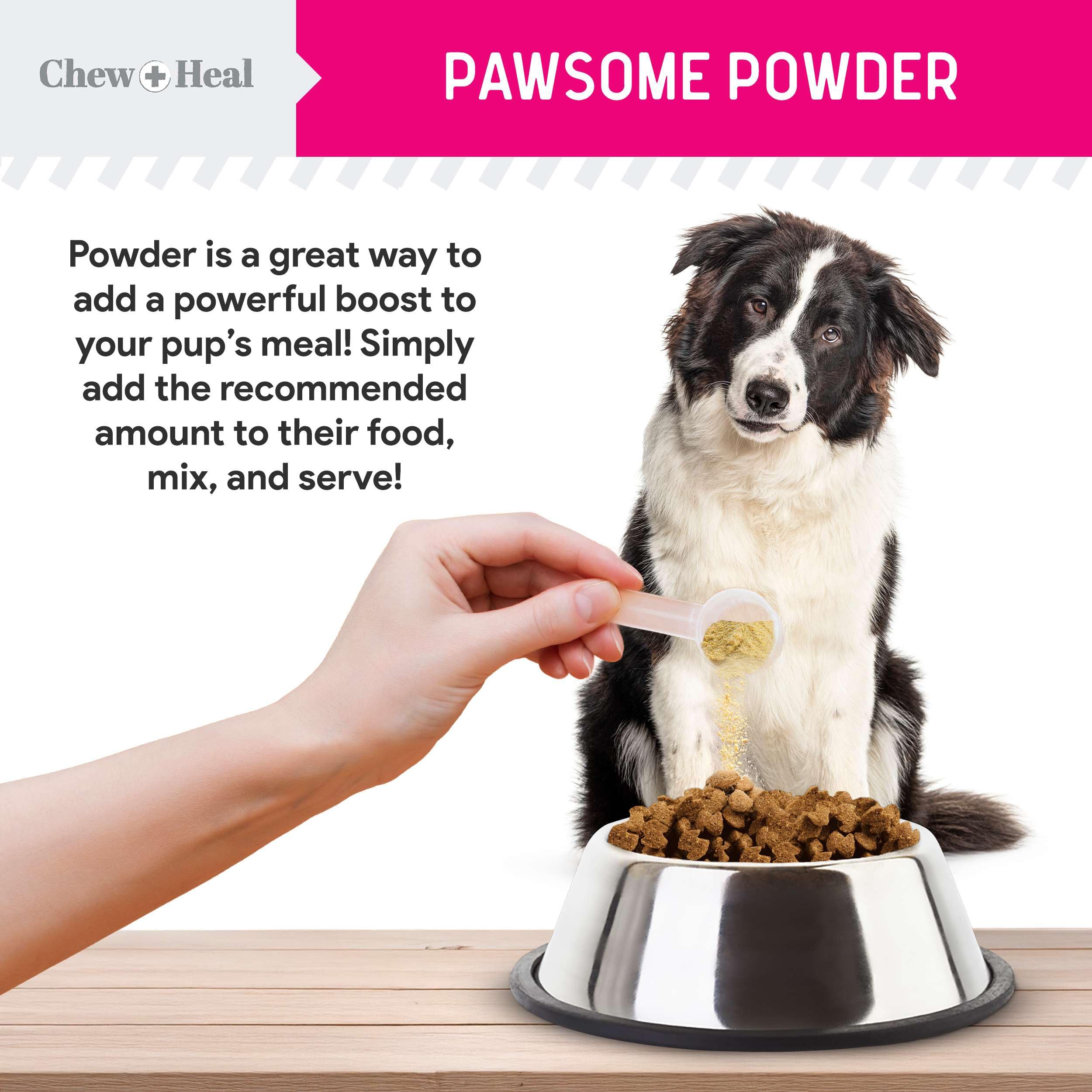 USA made label on dog supplement packaging