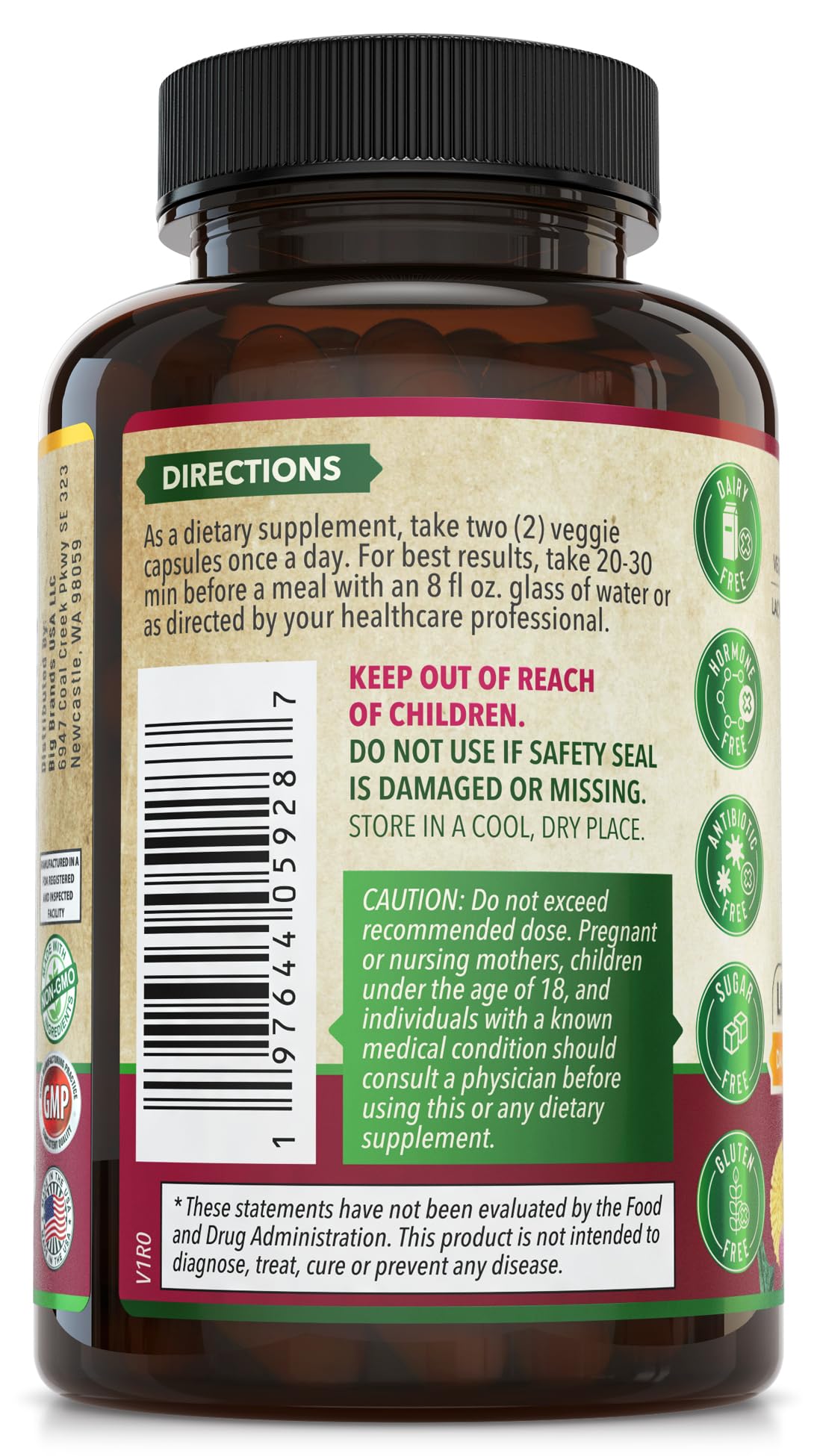 USA-made liver detox supplement packaging