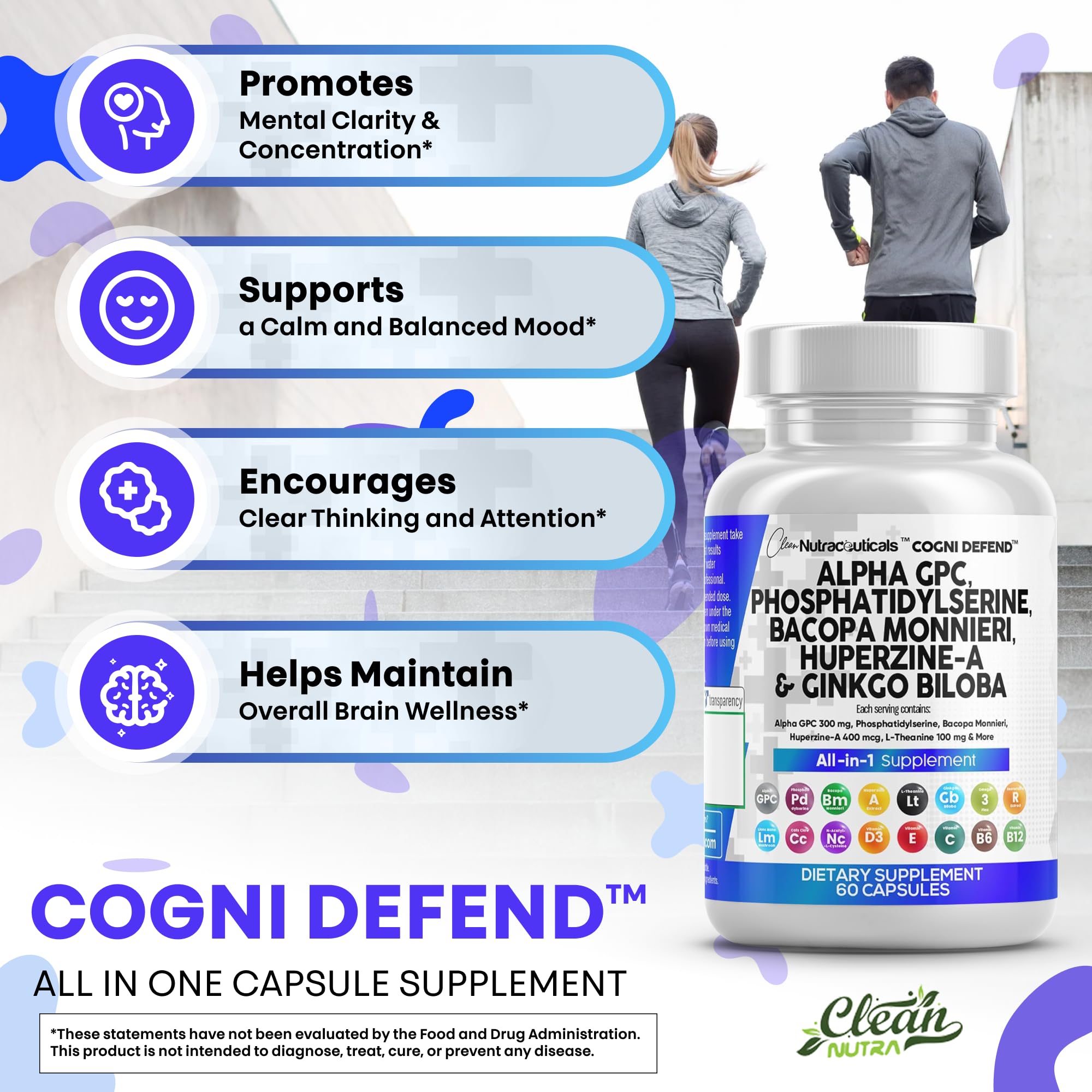 USA-made nootropic ingredients in manufacturing facility.