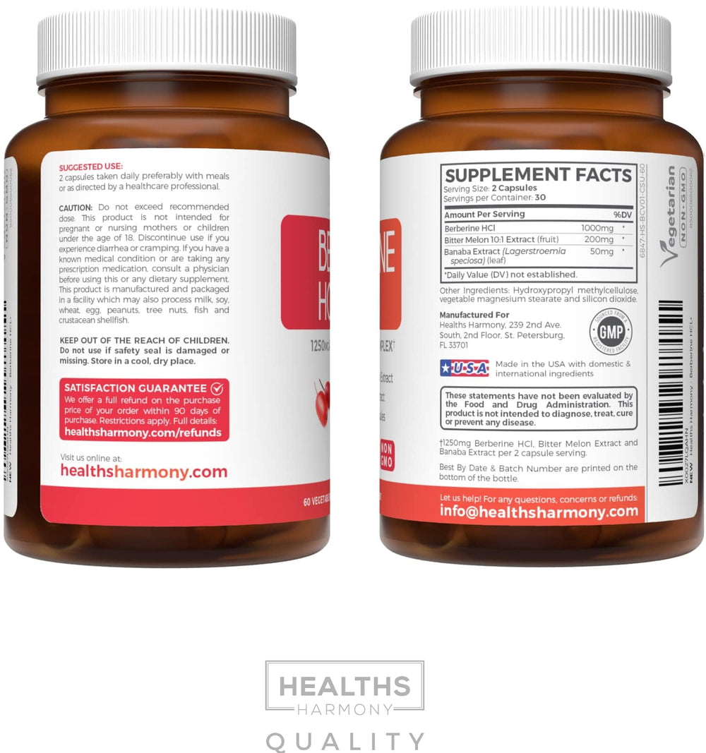Manufactured in USA berberine supplement