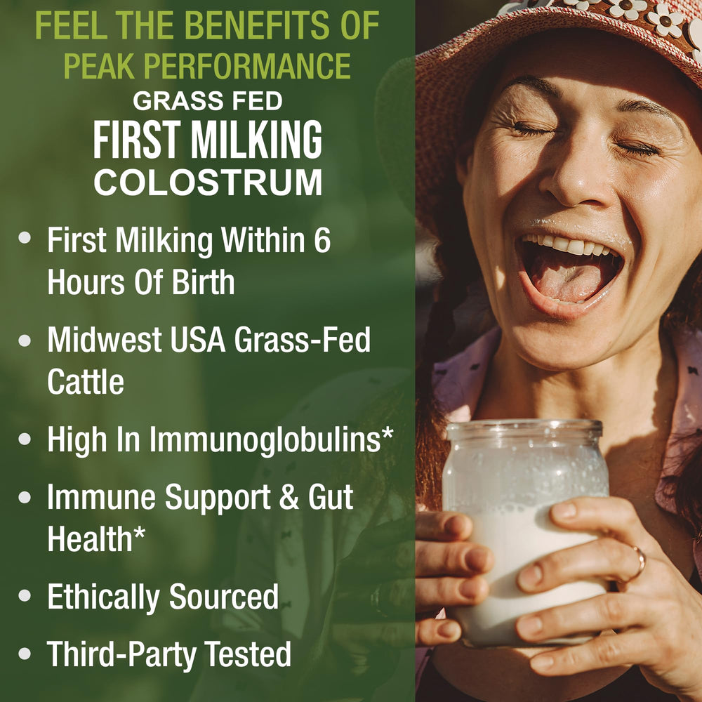 USA-made colostrum product manufactured under GMP standards