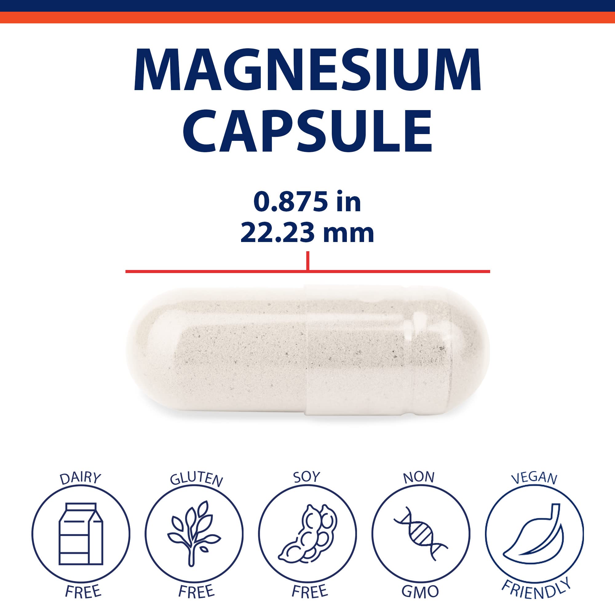 Made in the USA label on magnesium supplement