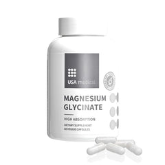 USA Medical Magnesium Glycinate bottle with 60 capsules