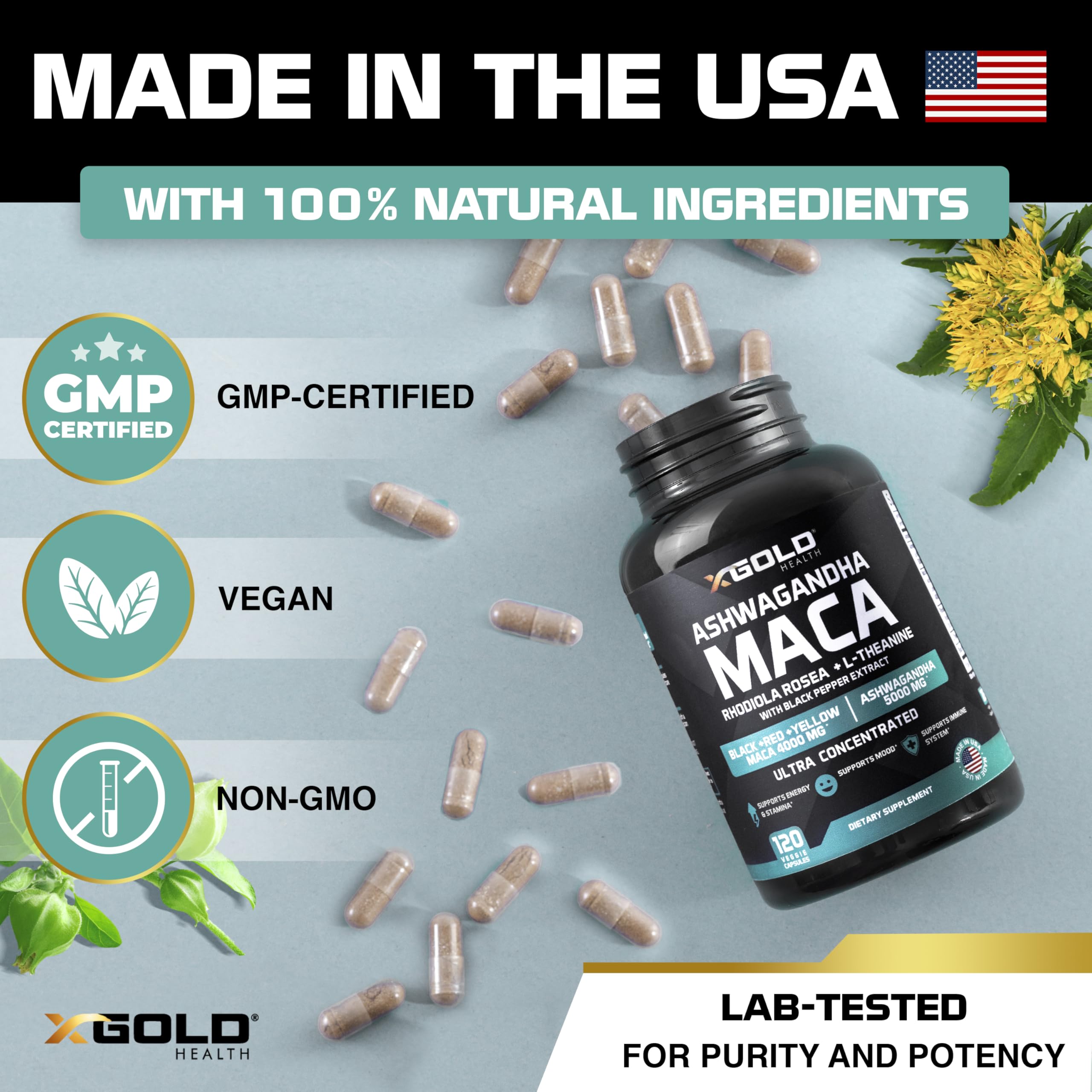 Premium USA-manufactured ingredients and quality control