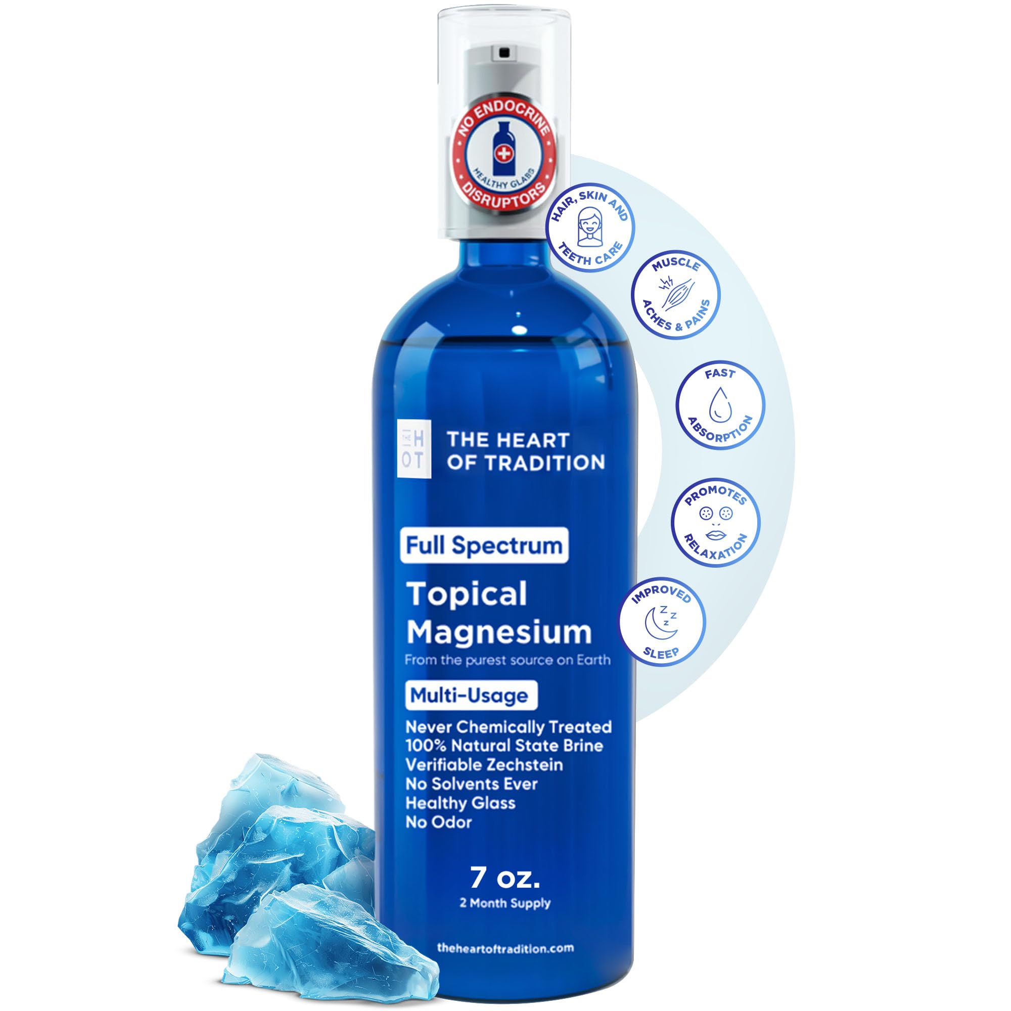 Person applying magnesium oil spray for sleep and relaxation