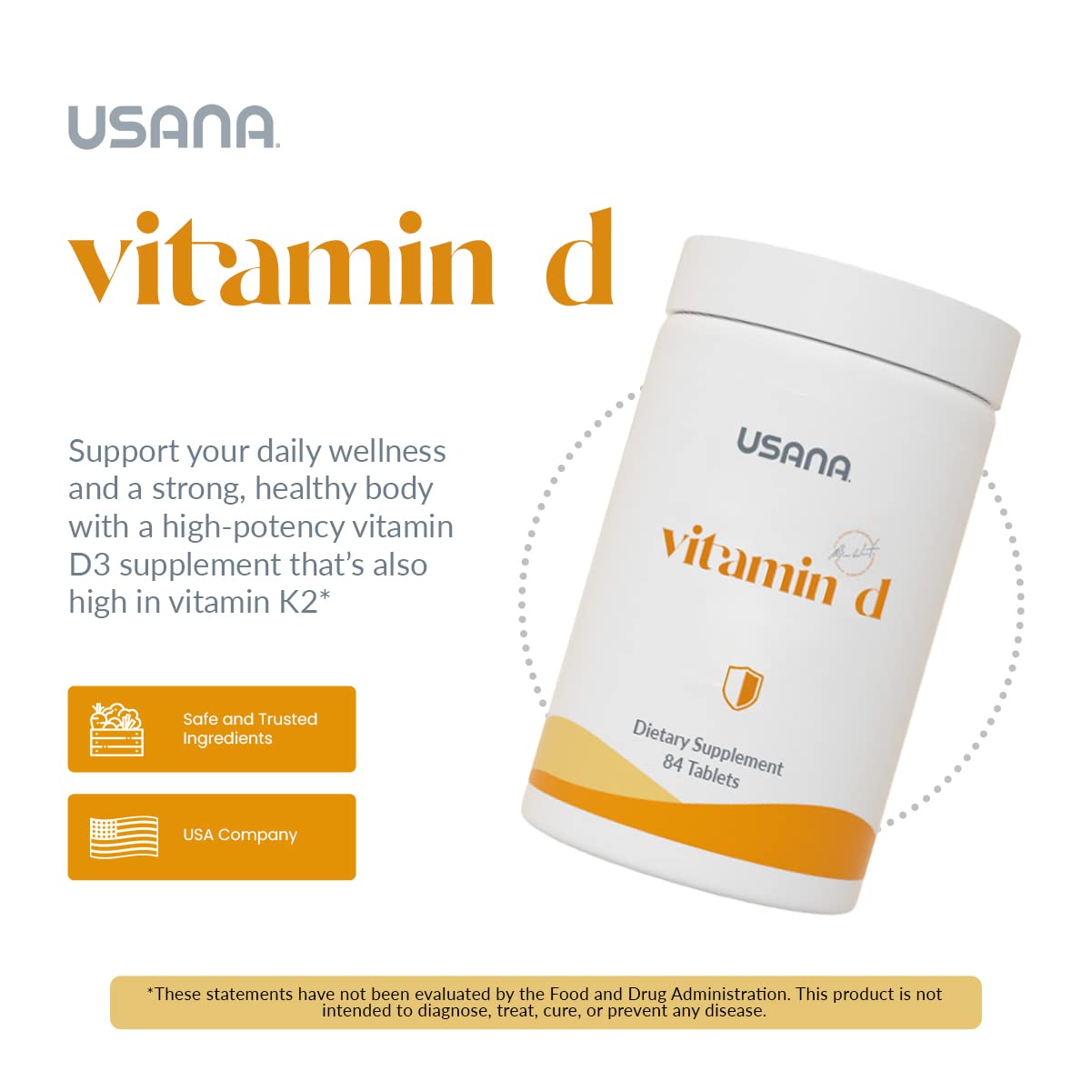 USANA Vitamin D 2000 IU label close-up