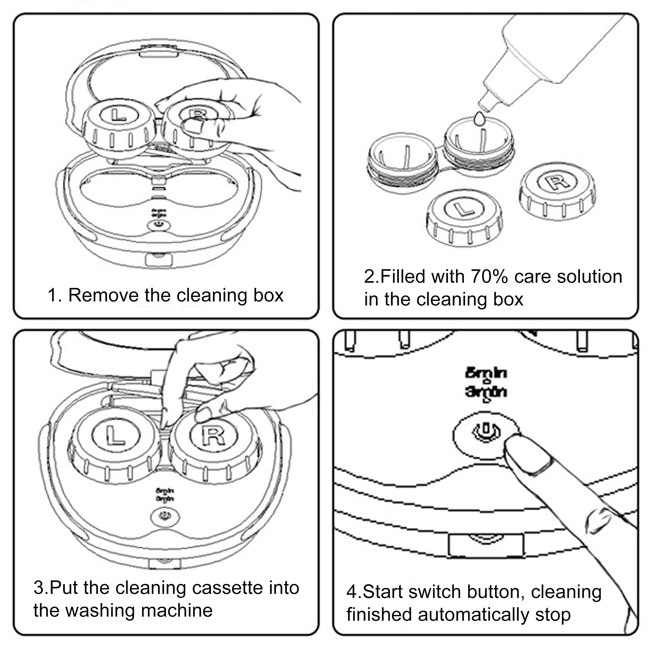Mirror, tweezers, and remover tool included with the device