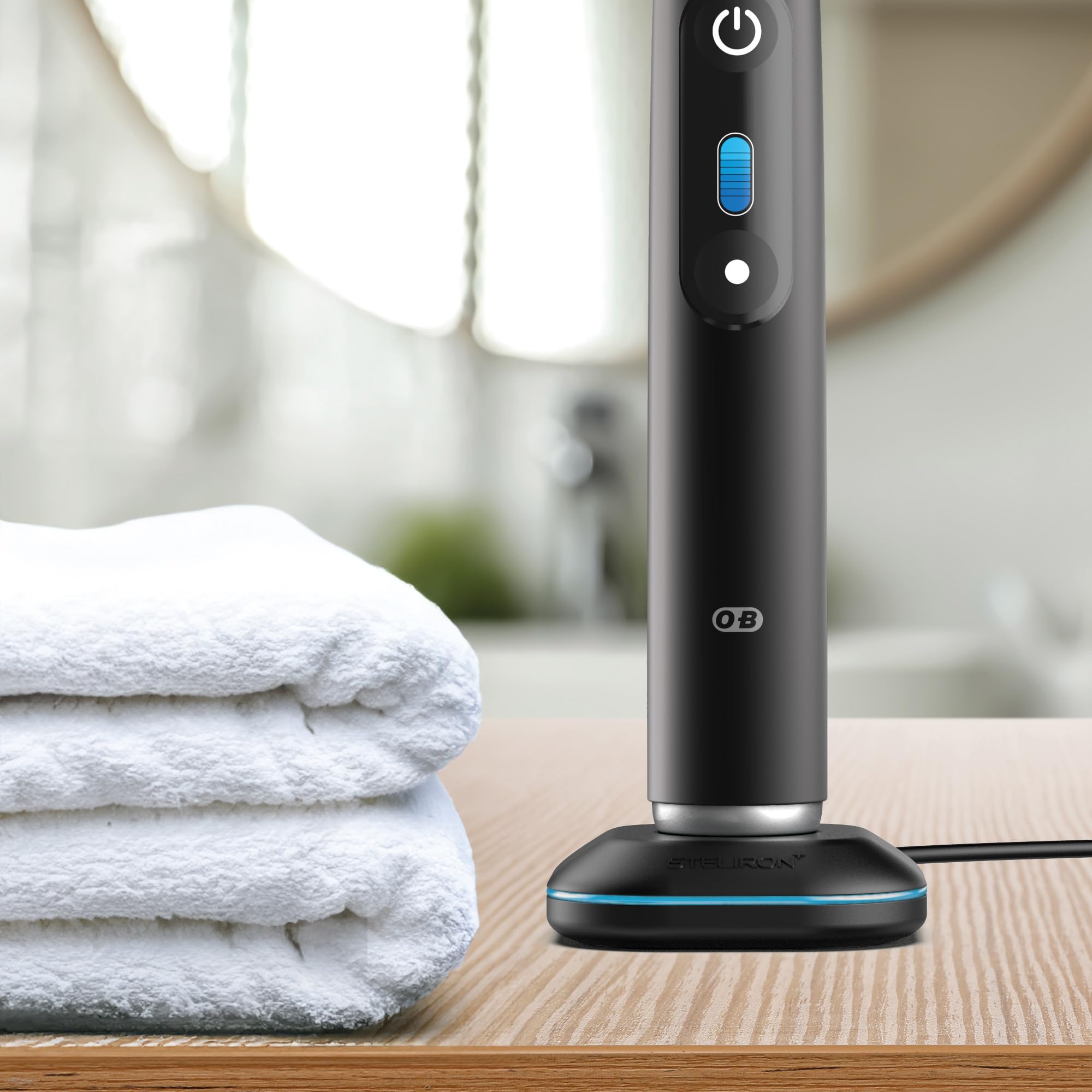 USB-powered charging base for OralB iO Series with magnetic dock