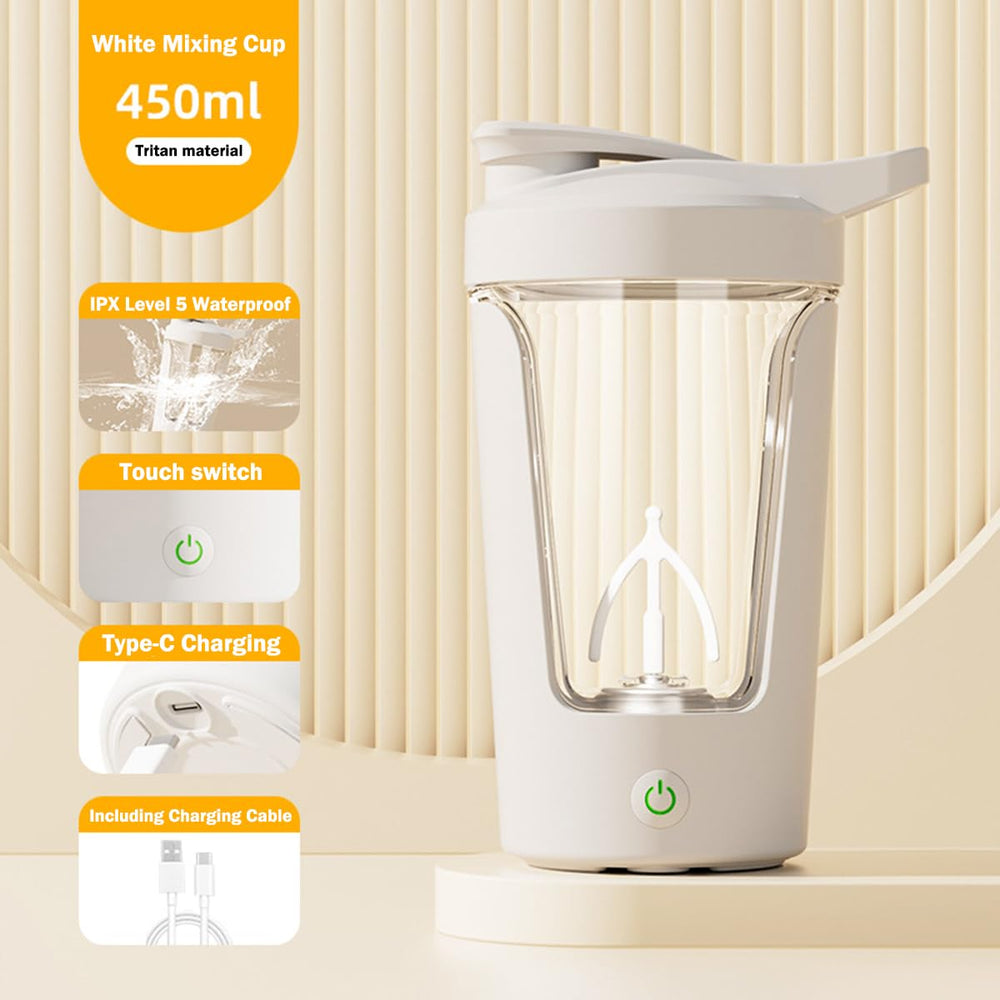 USB rechargeable shaker with one-click mixing