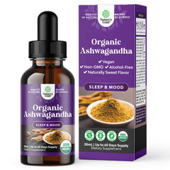 USDA Organic Ashwagandha Liquid Drops bottle 30 ml