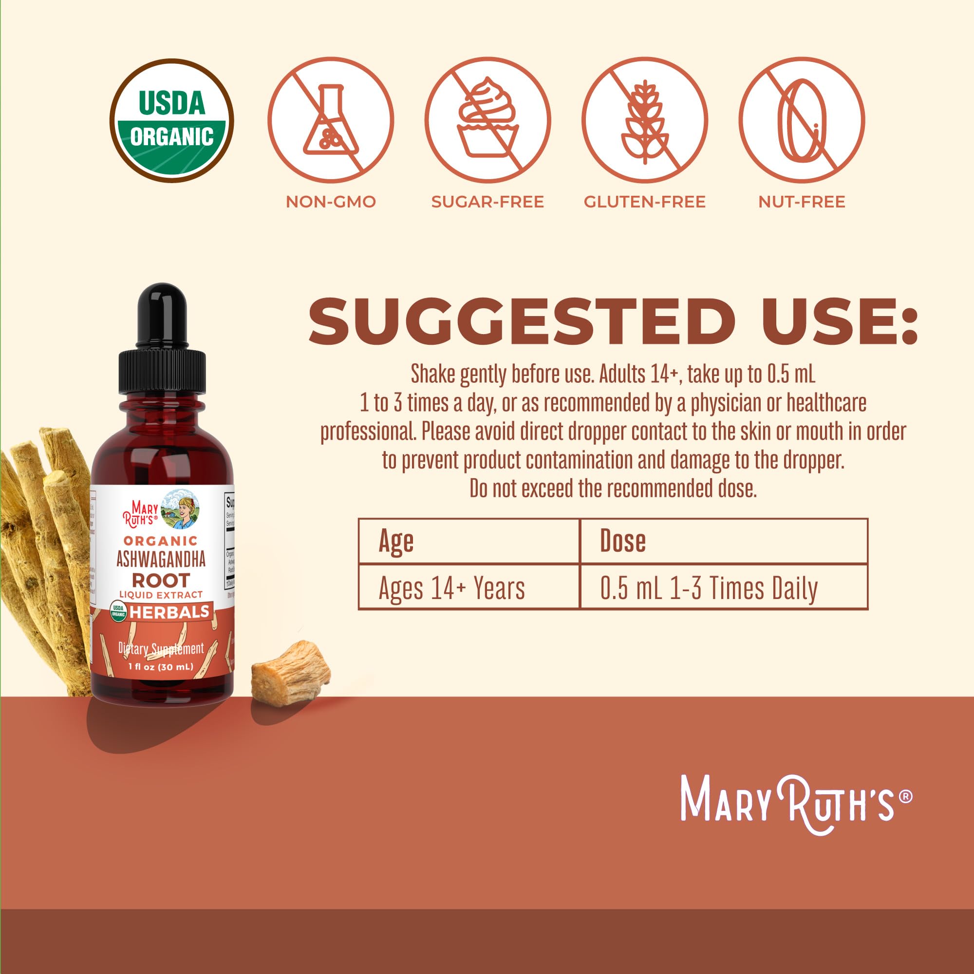 USDA Organic Ashwagandha Root label