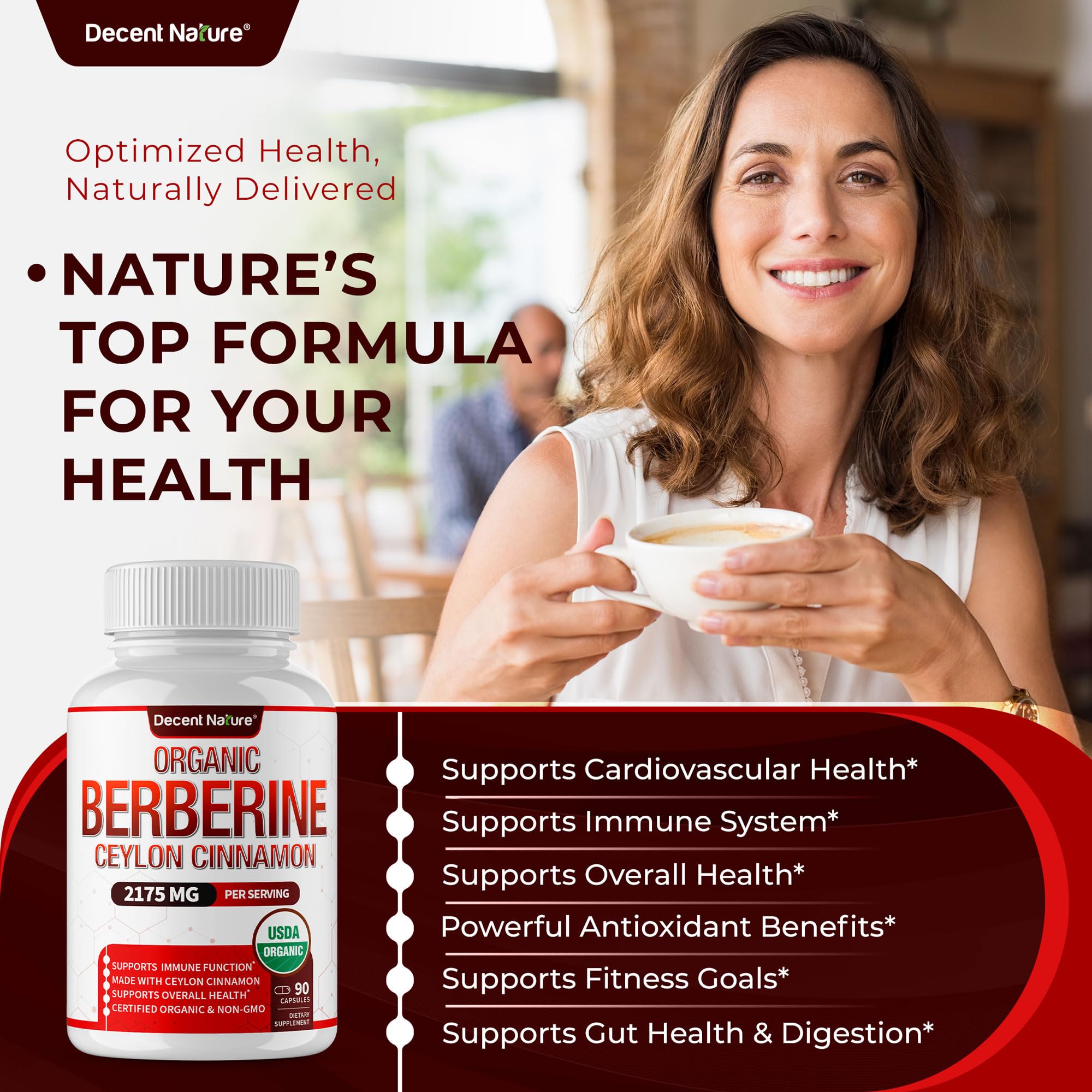 USDA Organic seal on berberine bottle