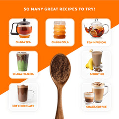 USDA Organic label on Chaga powder packaging