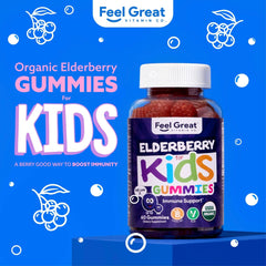 Delicious berry-flavored elderberry gummy for kids