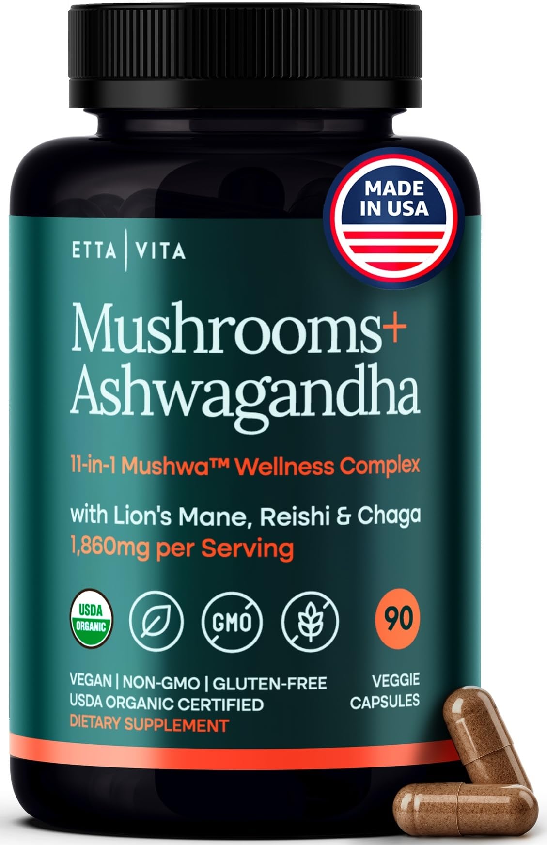 USDA Organic Lions Mane Mushroom Capsules
