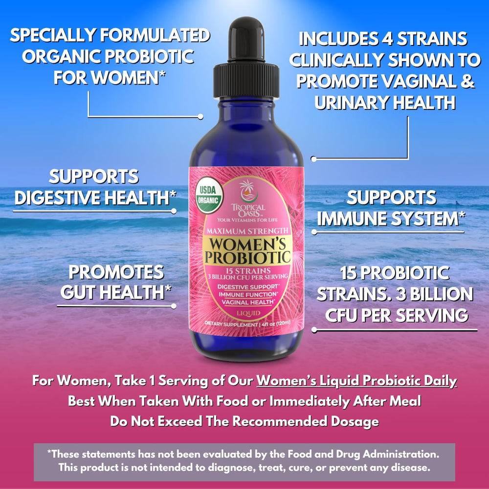 Graphic showing 15 probiotic strains included in the product