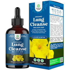 USDA Organic Mullein Drops bottle 120ml on white background