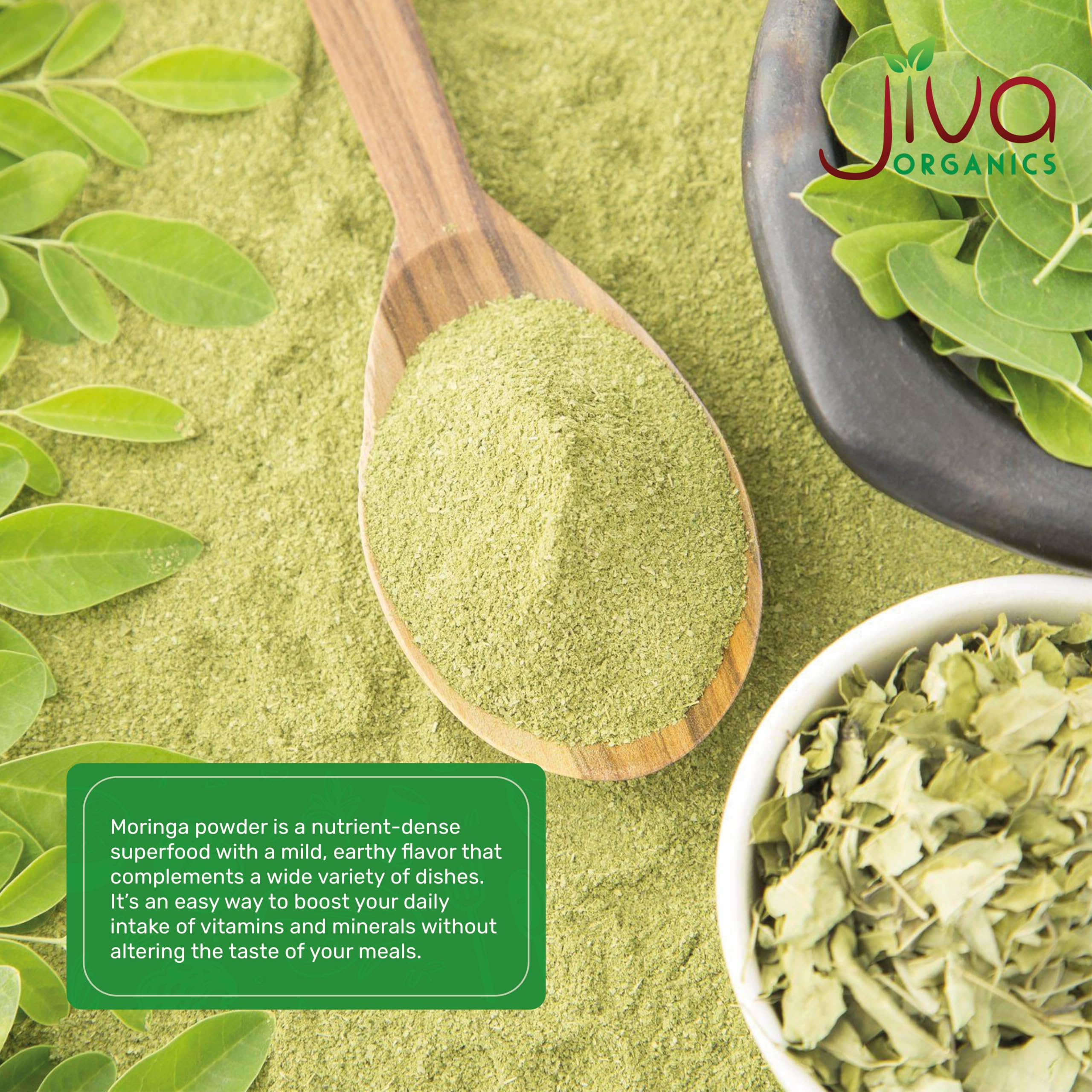 USDA Organic seal on moringa powder packaging